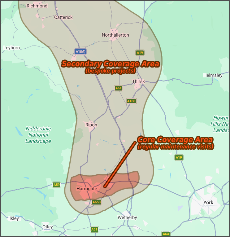 Spruce Gardens Harrogate Coverage Map